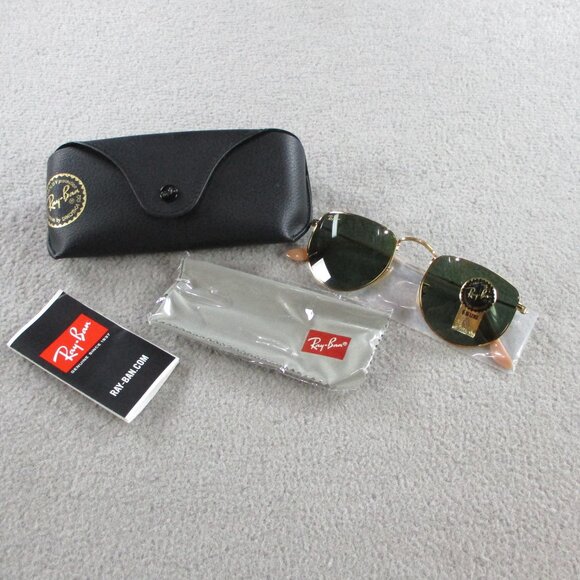 Rayban Elon Sunglasses RB3958 Black Green Lenses Polarized 9196/31 50 20 - Picture 2 of 5